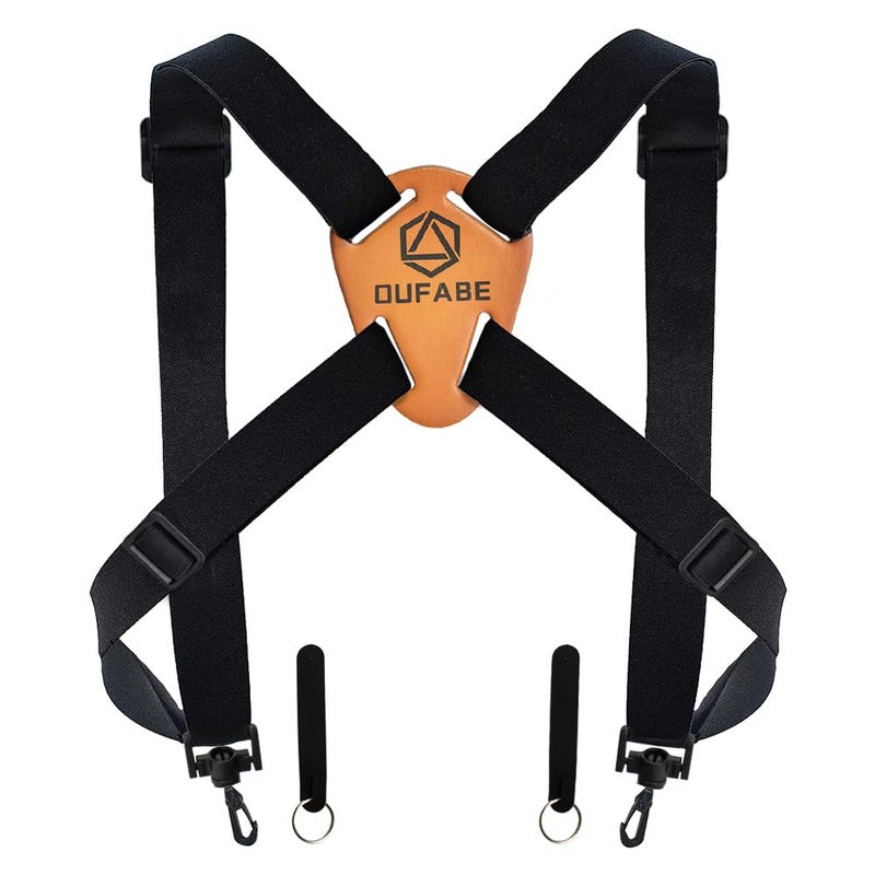 OUFABE Binocular Harness Strap, X-shaped Adjustable and Deluxe Bino Chest Straps for Hunting, Fits for Carrying Binocular, Cameras, Rangefinders and More - Image 1